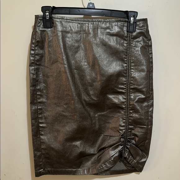 Zara Metallic Gray Sheen Skirt Size M - Picture 3 of 5